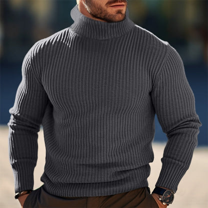 Turtleneck Sweater for Men | Ribbed Autumn Layering
