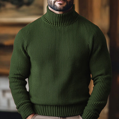 Turtleneck Sweater for Men | Ribbed Cold Weather Ready