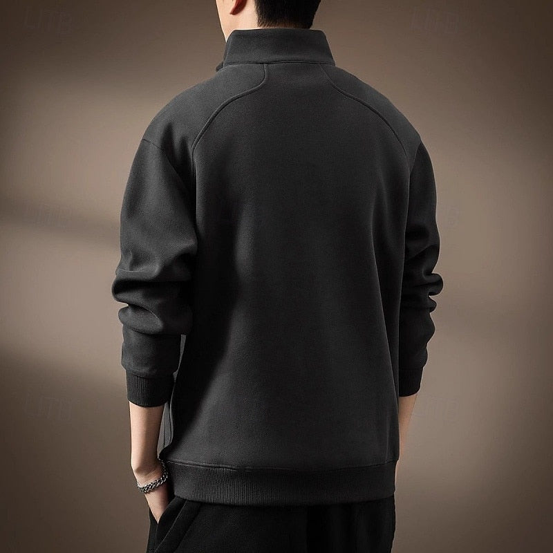 Oversized Sweatshirt for Men | Pull On Half Zip Cosy Winter Style