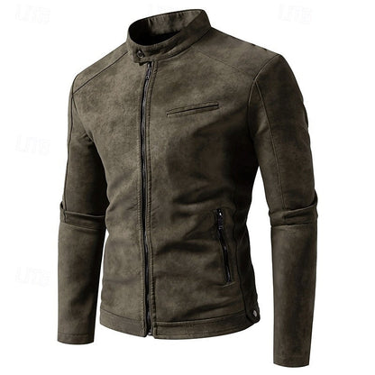 Classic Winter Jacket for Men | Side Zip Funnel Neck Cold Weather Ready