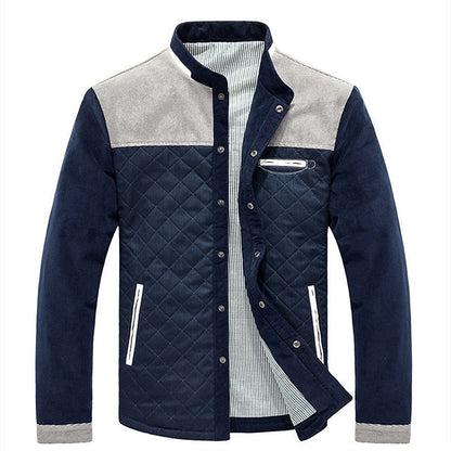 Quilted Puffer Jacket for Men | Button Front Funnel Neck Fall & Winter 2026